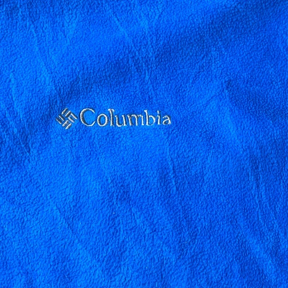 Columbia Fleece Pullover Mens L Blue 1/4 Zip Hiking Sweater Activewear Layer